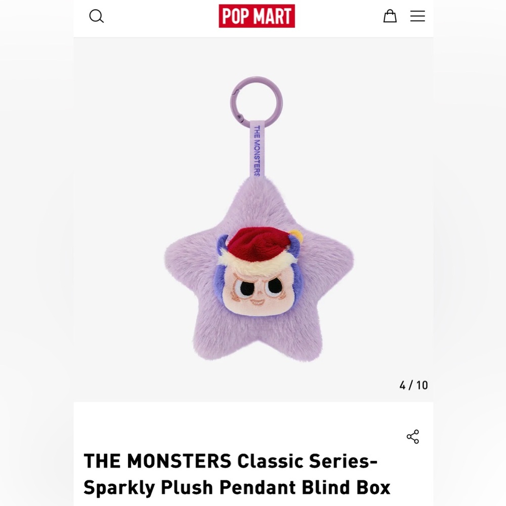 BNIB THE MONSTERS Labubu Plush Pendant-💜YAYA💜 Lights up! Stocking Stuffer